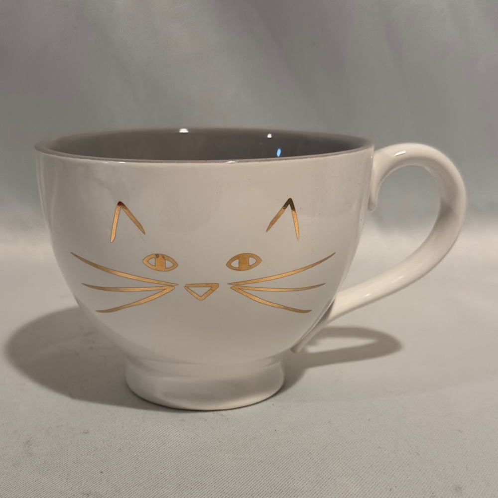 Vintage Cat Face Novelty Mug Ceramic Cappucino Coffee Cup